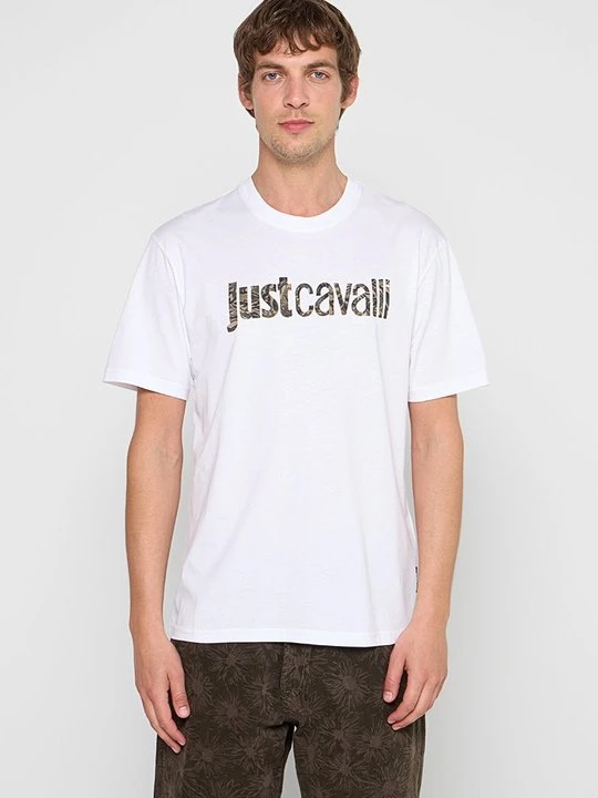 Zdjęcie produktu T-shirt z nadrukiem Just Cavalli biały
