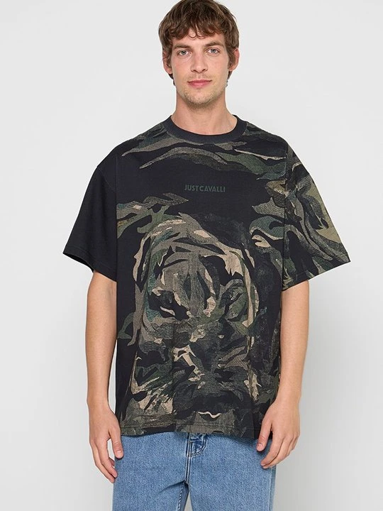 Zdjęcie produktu T-shirt z nadrukiem Just Cavalli czarny
