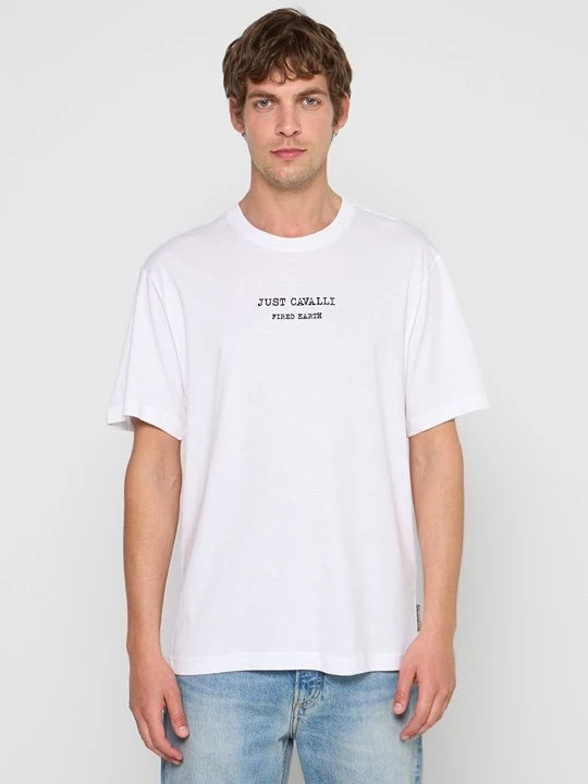 Zdjęcie produktu T-shirt z nadrukiem Just Cavalli biały