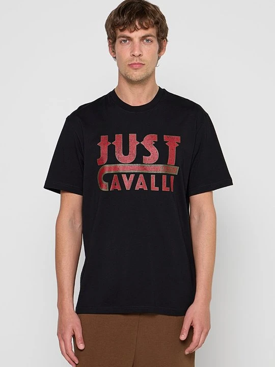 Zdjęcie produktu T-shirt z nadrukiem Just Cavalli czarny