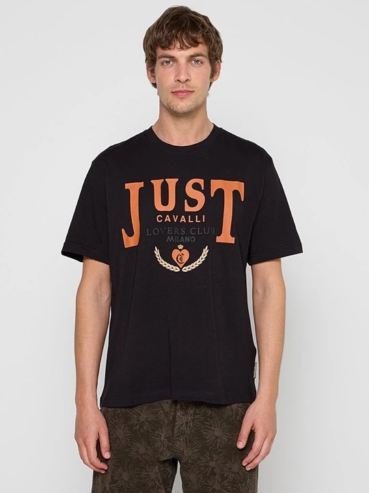 Zdjęcie produktu T-shirt z nadrukiem Just Cavalli czarny