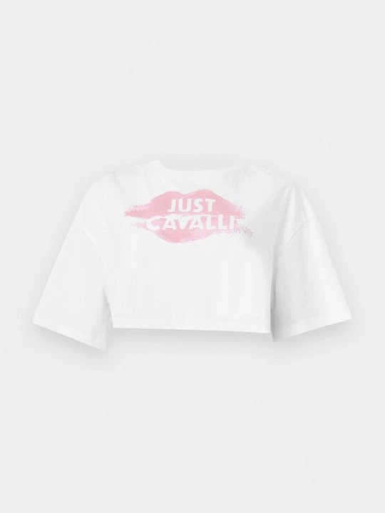 Zdjęcie produktu T-shirt z nadrukiem Just Cavalli biały