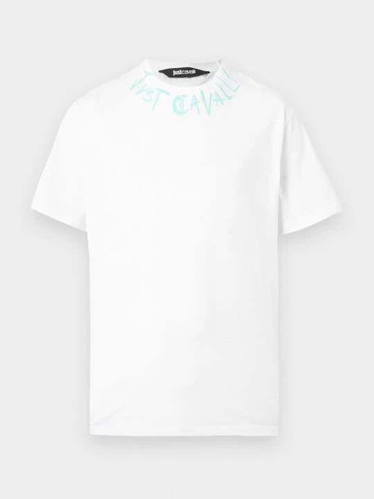 Zdjęcie produktu T-shirt z nadrukiem Just Cavalli biały
