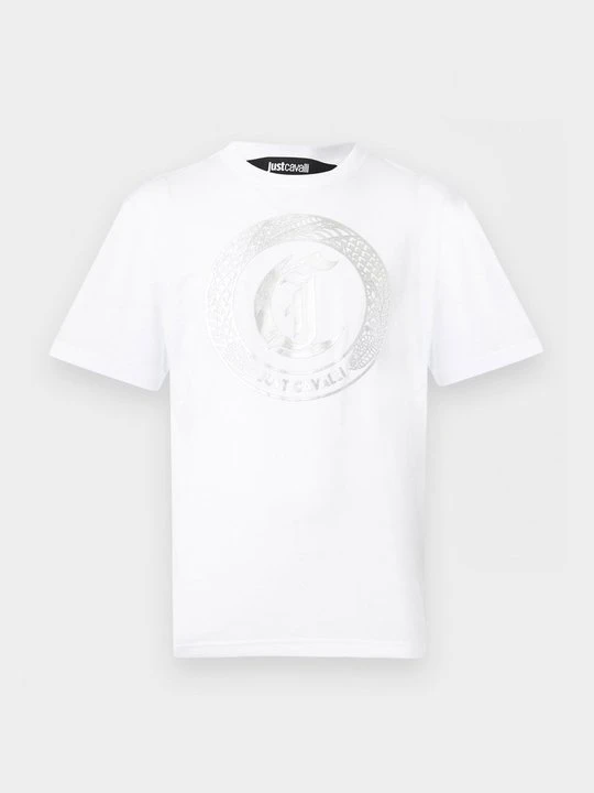 Zdjęcie produktu T-shirt z nadrukiem Just Cavalli biały