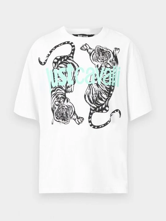 Zdjęcie produktu T-shirt z nadrukiem Just Cavalli biały
