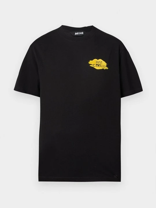 Zdjęcie produktu T-shirt z nadrukiem Just Cavalli czarny