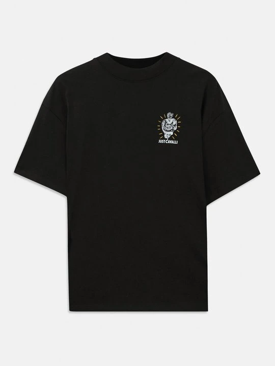 Zdjęcie produktu T-shirt z nadrukiem Just Cavalli czarny