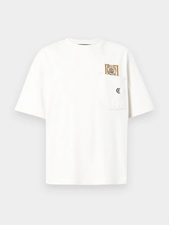 Zdjęcie produktu T-shirt z nadrukiem Just Cavalli jasnobrązowy