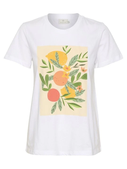 Zdjęcie produktu T-shirt z nadrukiem Kaffe biały