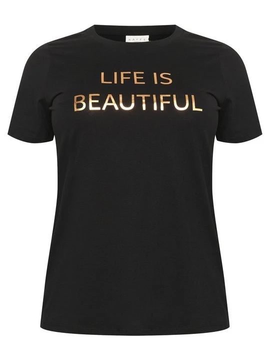 Zdjęcie produktu T-shirt z nadrukiem Kaffe czarny