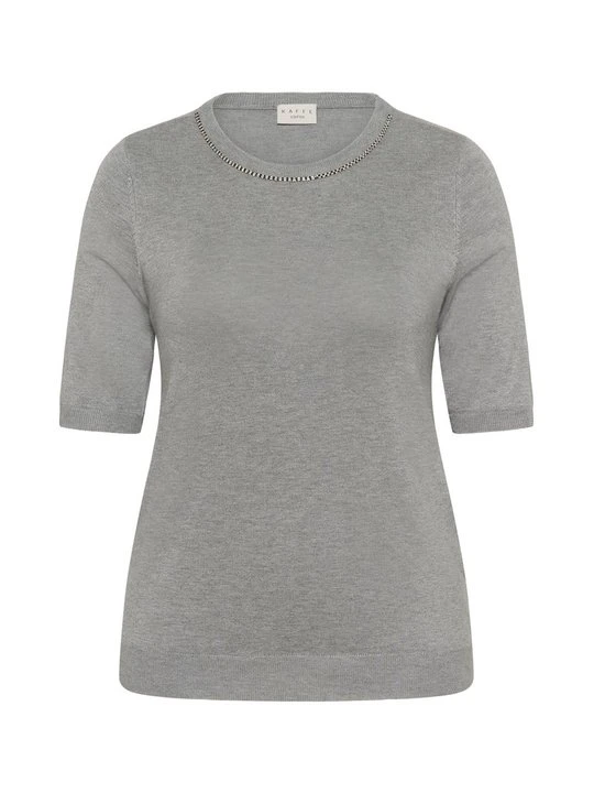 Zdjęcie produktu T-shirt z nadrukiem Kaffe szary