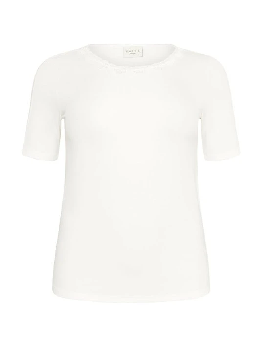 Zdjęcie produktu T-shirt z nadrukiem Kaffe mleczny