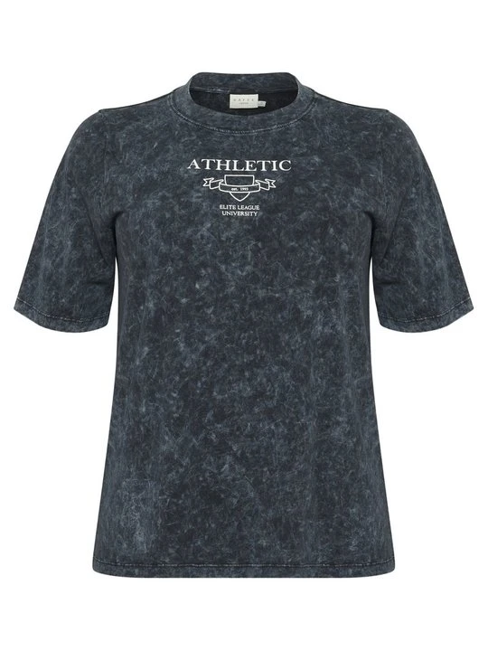 Zdjęcie produktu T-shirt z nadrukiem Kaffe czarny melanż