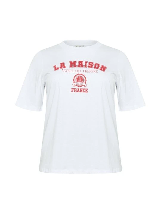 Zdjęcie produktu T-shirt z nadrukiem Kaffe biały