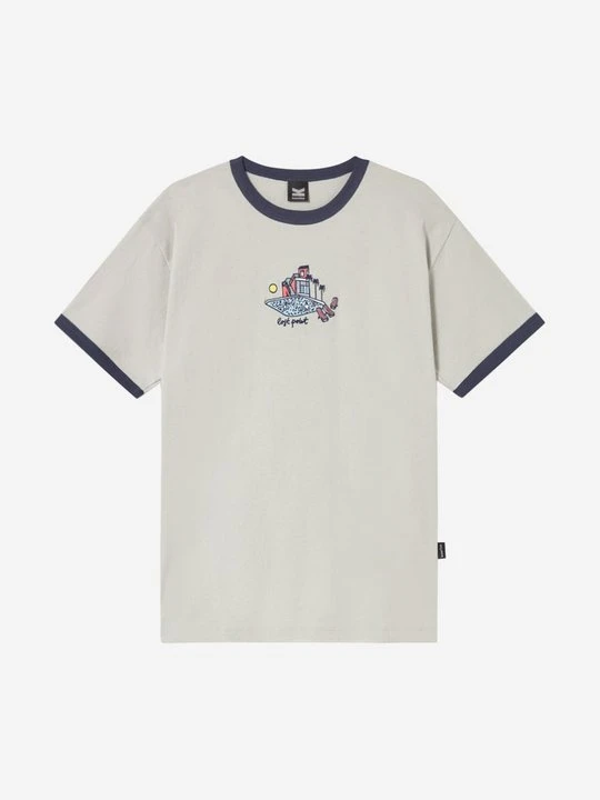 Zdjęcie produktu T-shirt z nadrukiem Kaotiko jasnoniebieski