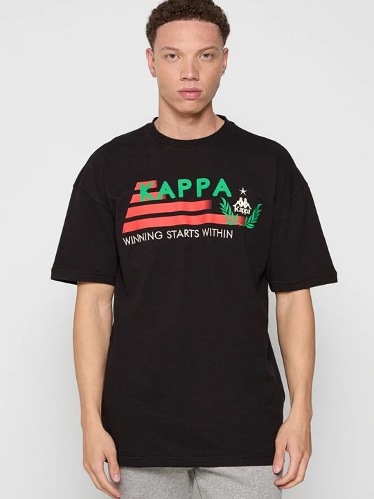 Zdjęcie produktu T-shirt z nadrukiem Kappa czarny