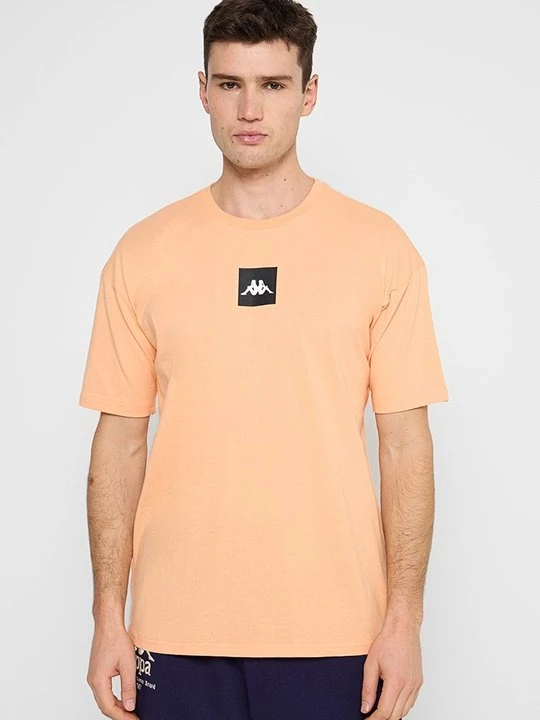 Zdjęcie produktu T-shirt z nadrukiem Kappa łososiowy