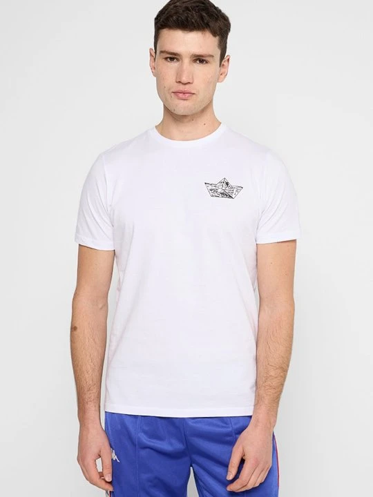 Zdjęcie produktu T-shirt z nadrukiem Kappa biały