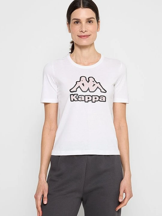 Zdjęcie produktu T-shirt z nadrukiem Kappa biały
