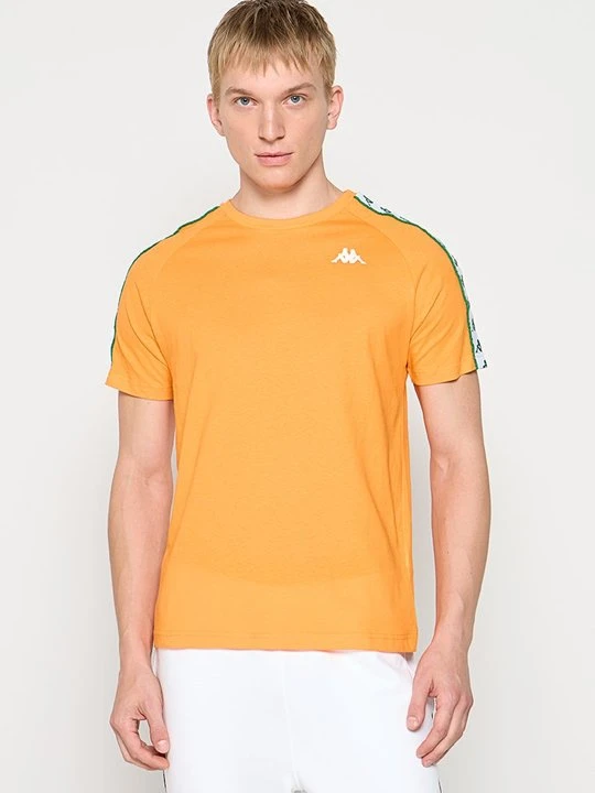 Zdjęcie produktu T-shirt z nadrukiem Kappa pomarańczowy