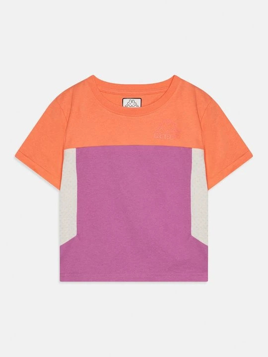 Zdjęcie produktu T-shirt z nadrukiem Kappa pomarańczowy