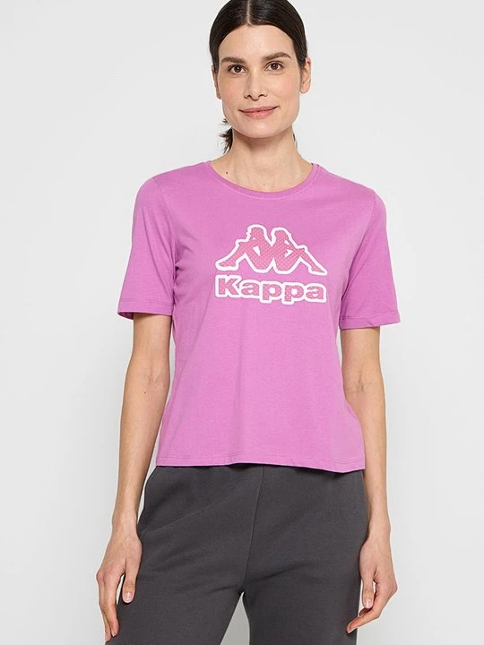 Zdjęcie produktu T-shirt z nadrukiem Kappa fioletowy