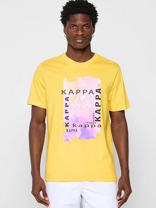 Zdjęcie produktu T-shirt z nadrukiem Kappa żółty