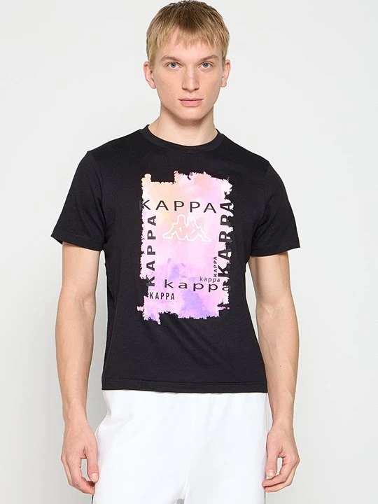 Zdjęcie produktu T-shirt z nadrukiem Kappa czarny
