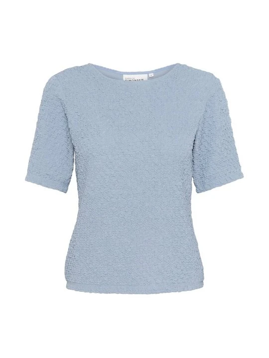 Zdjęcie produktu T-shirt z nadrukiem Karen by Simonsen niebieski melanż