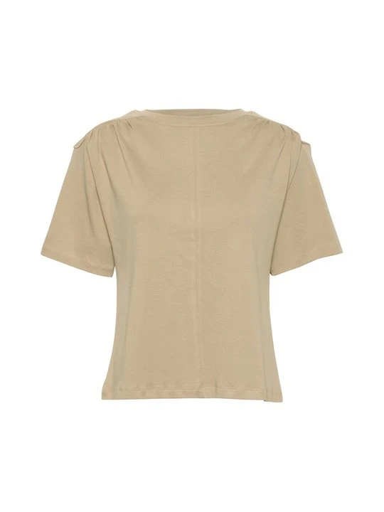 Zdjęcie produktu T-shirt z nadrukiem Karen by Simonsen piaskowy