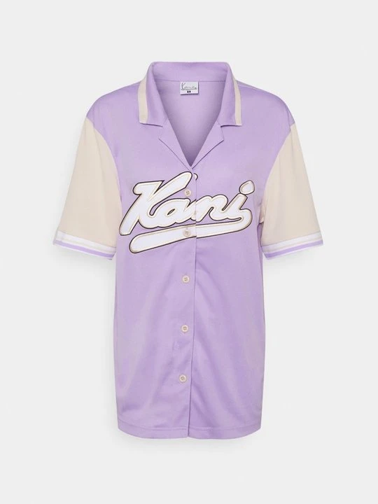 Zdjęcie produktu T-shirt z nadrukiem Karl Kani fioletowy