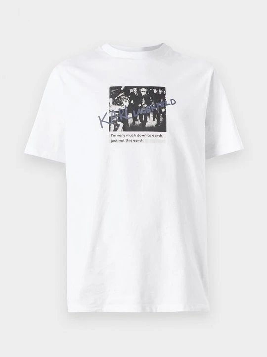 Zdjęcie produktu T-shirt z nadrukiem KARL LAGERFELD biały