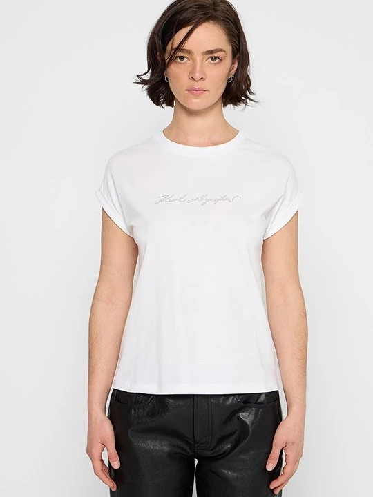 Zdjęcie produktu T-shirt z nadrukiem KARL LAGERFELD biały
