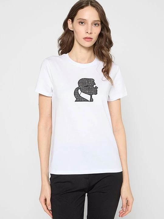 Zdjęcie produktu T-shirt z nadrukiem KARL LAGERFELD biały