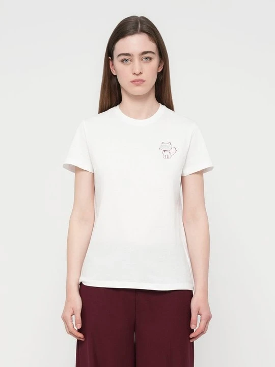 Zdjęcie produktu T-shirt z nadrukiem KARL LAGERFELD biały