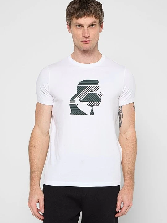 Zdjęcie produktu T-shirt z nadrukiem KARL LAGERFELD biały