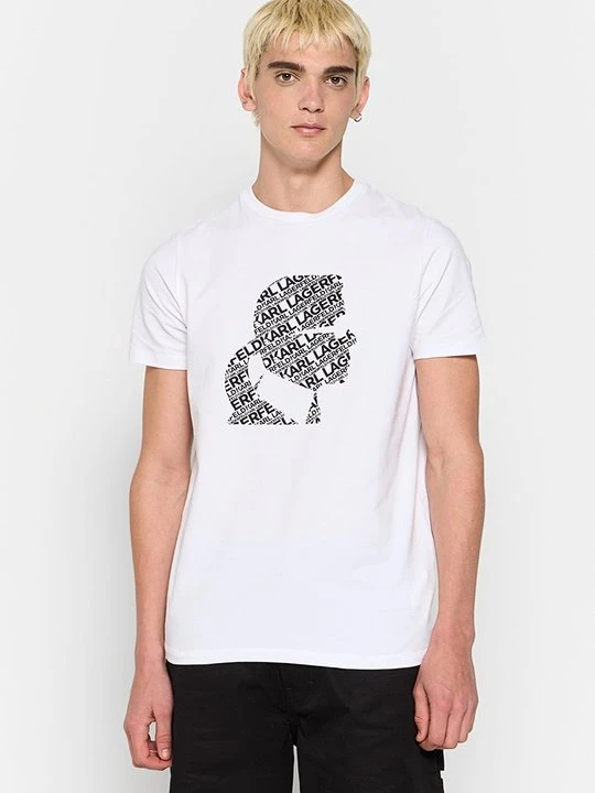 Zdjęcie produktu T-shirt z nadrukiem KARL LAGERFELD biały