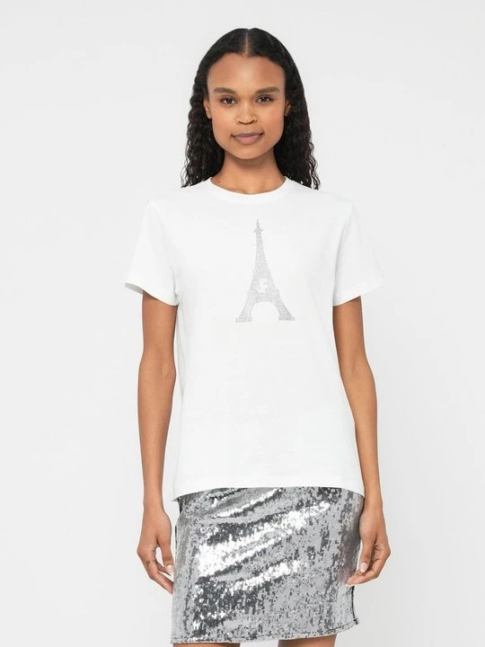 Zdjęcie produktu T-shirt z nadrukiem KARL LAGERFELD biały