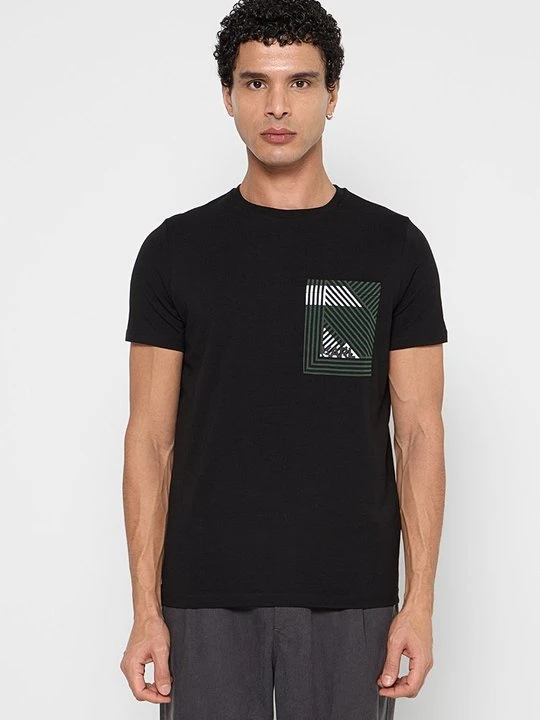Zdjęcie produktu T-shirt z nadrukiem KARL LAGERFELD czarny