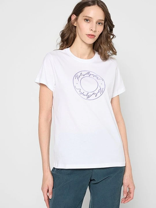 Zdjęcie produktu T-shirt z nadrukiem KARL LAGERFELD biały