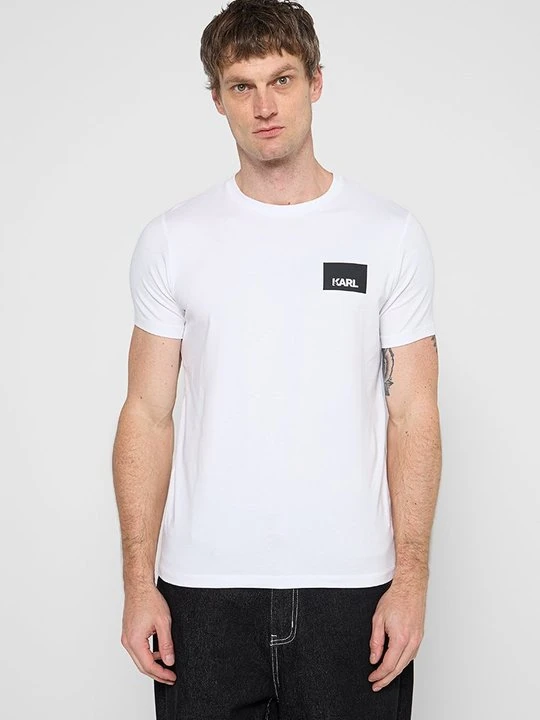 Zdjęcie produktu T-shirt z nadrukiem KARL LAGERFELD biały