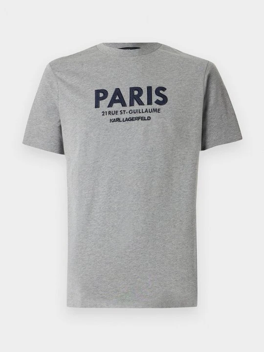 Zdjęcie produktu T-shirt z nadrukiem KARL LAGERFELD szary