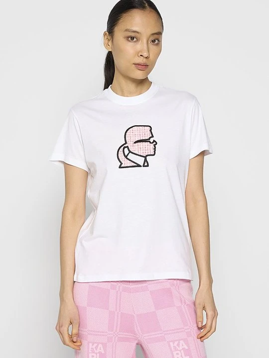 Zdjęcie produktu T-shirt z nadrukiem KARL LAGERFELD biały