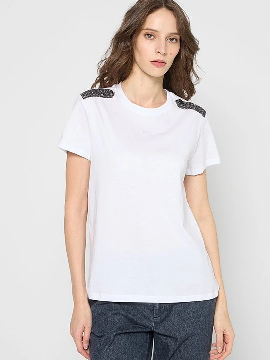 Zdjęcie produktu T-shirt z nadrukiem KARL LAGERFELD biały