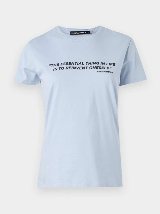Zdjęcie produktu T-shirt z nadrukiem KARL LAGERFELD niebieski