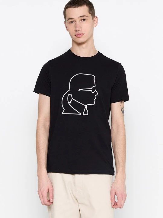 Zdjęcie produktu T-shirt z nadrukiem KARL LAGERFELD czarny