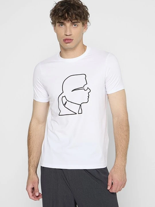 Zdjęcie produktu T-shirt z nadrukiem KARL LAGERFELD biały