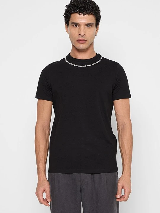 Zdjęcie produktu T-shirt z nadrukiem KARL LAGERFELD czarny