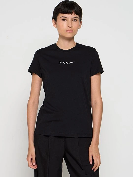 Zdjęcie produktu T-shirt z nadrukiem KARL LAGERFELD czarny