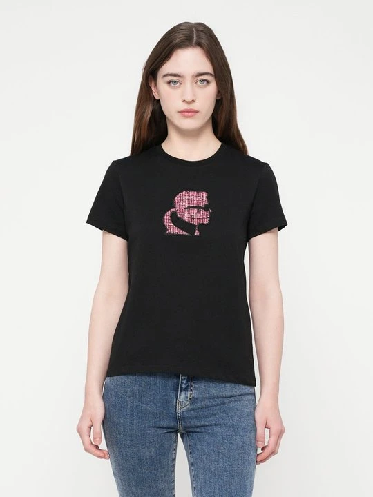 Zdjęcie produktu T-shirt z nadrukiem KARL LAGERFELD czarny